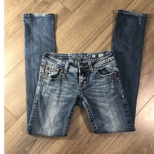 Miss Me Straight Boot Cut Angel Wing Pocket Jean